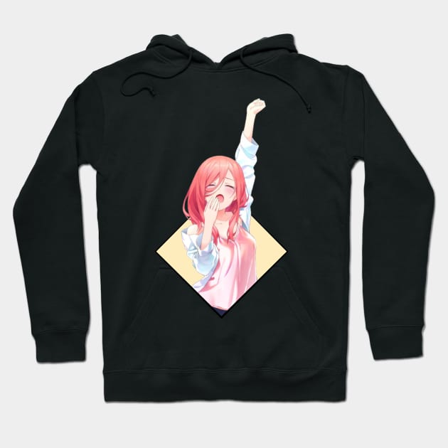 Cute Sleepy Anime Girl Hoodie by Randomart